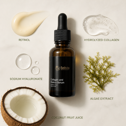 Retinol & Collagen Anti-Aging Face Serum with Hyaluronic Acid