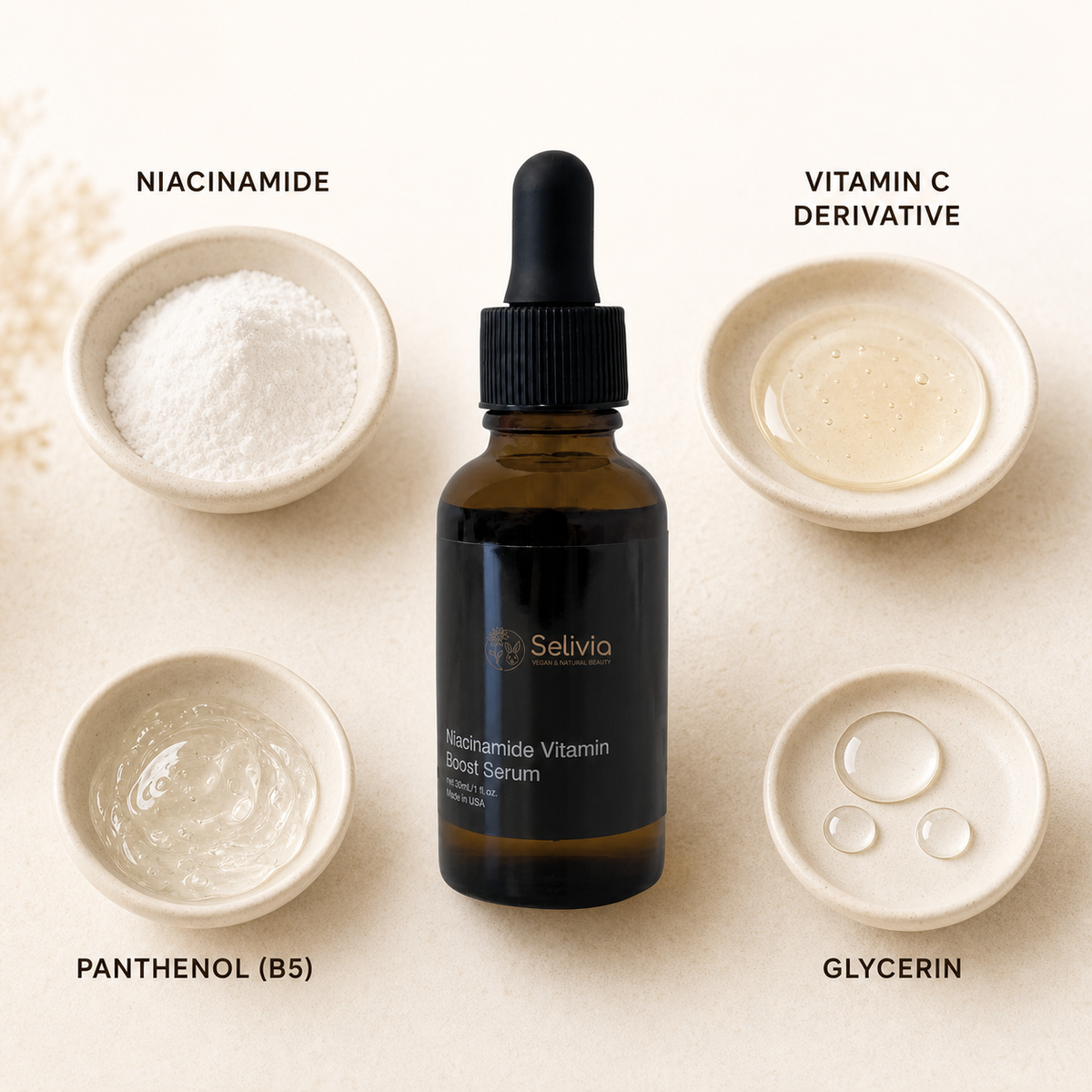 Niacinamide Serum with Vitamin C for Brightening