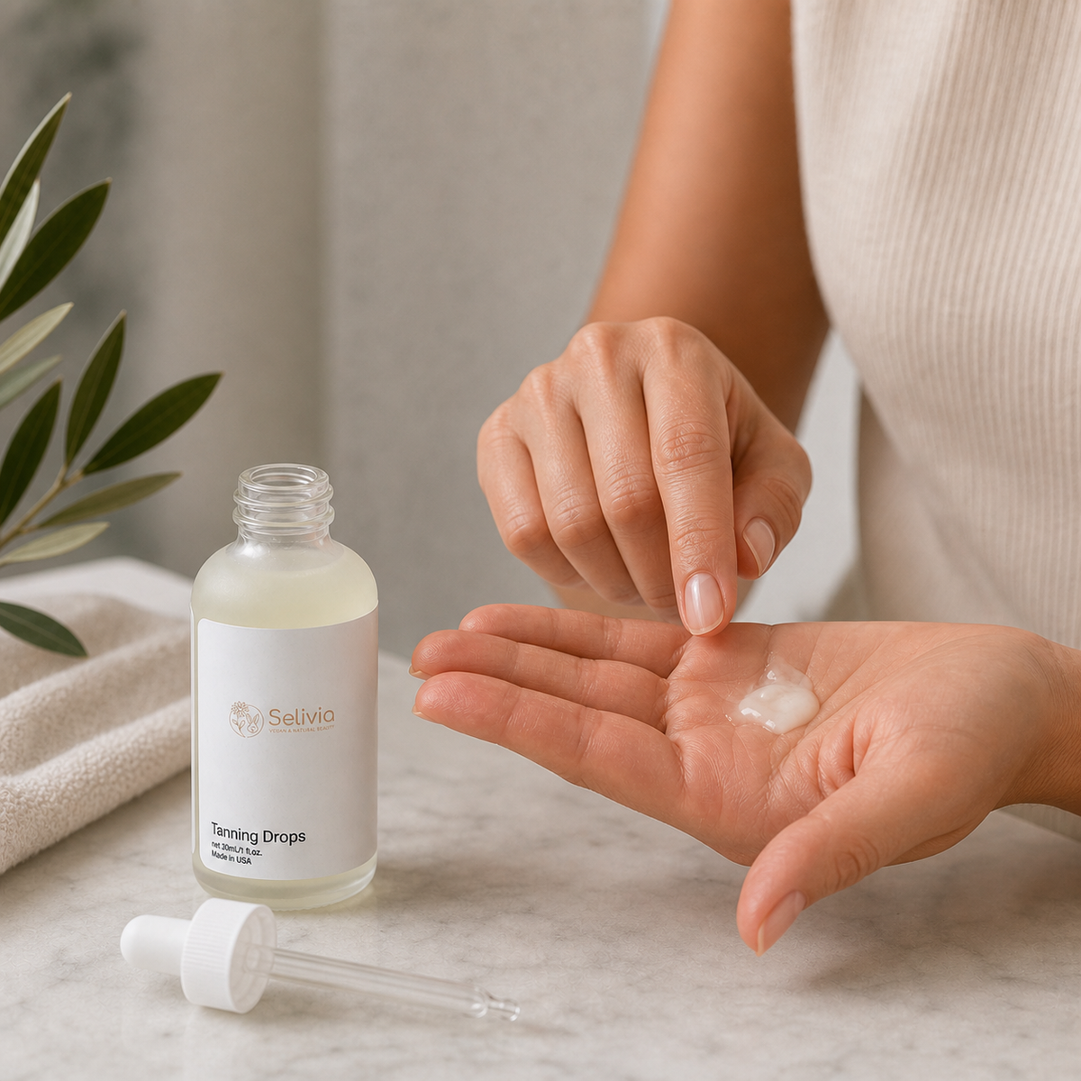 Self-Tanning Drops for a Natural Sunless Glow