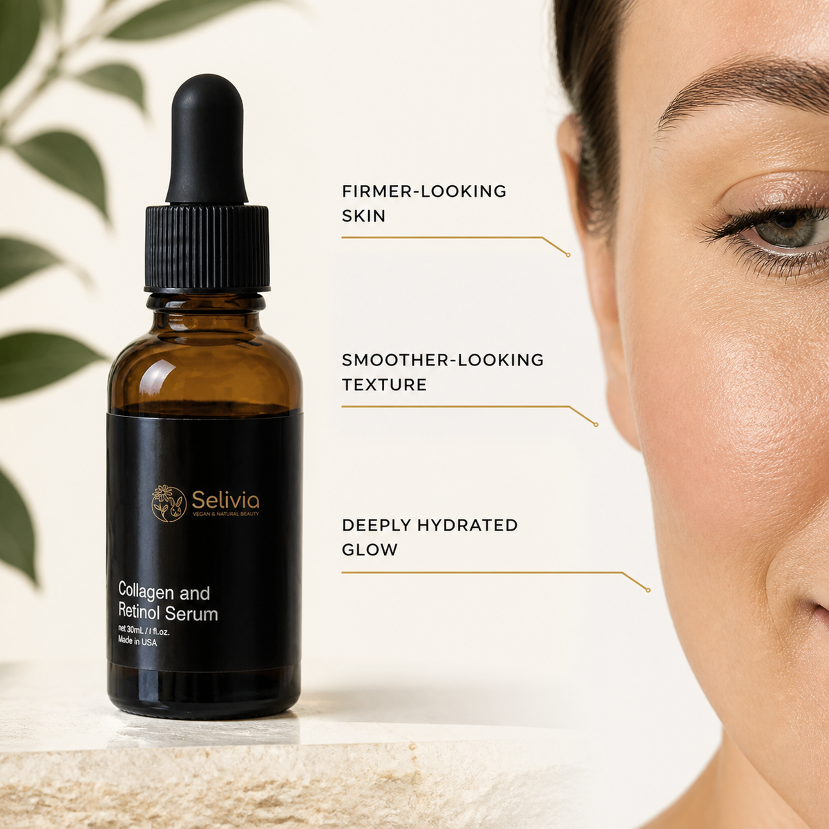 Retinol & Collagen Anti-Aging Face Serum with Hyaluronic Acid